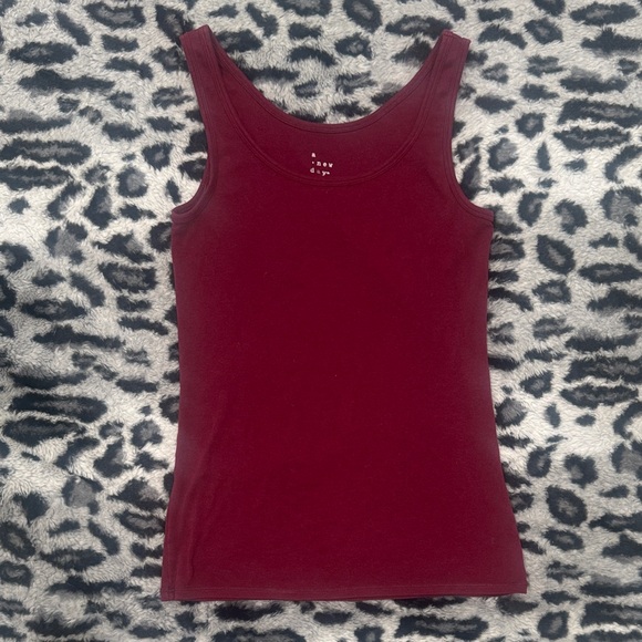 a new day Tops - A New Day Burgundy Scoop Neck Tank Top